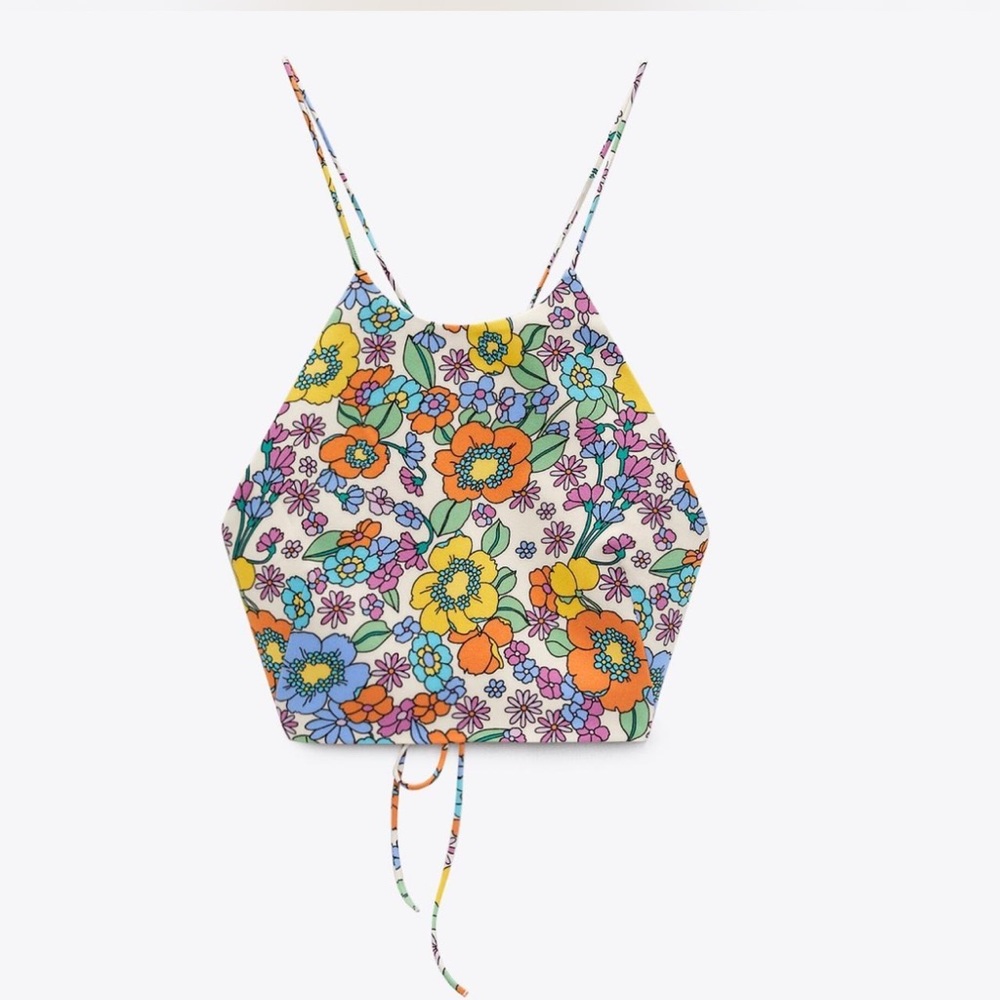 Woman’s Zara floral crop top